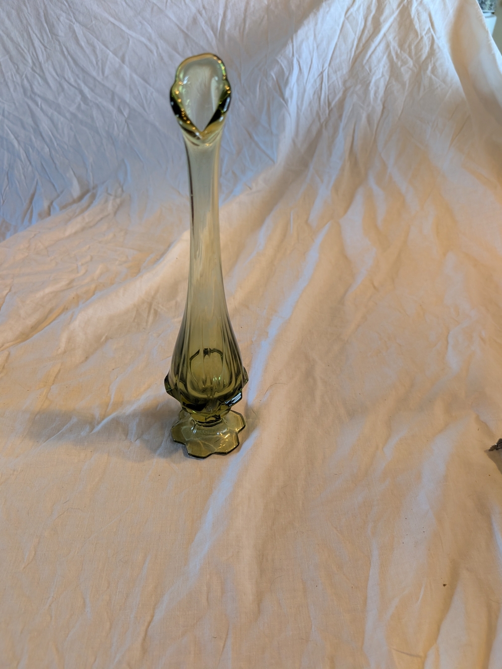 2/120$ Vintage Olive Green swung Bud Vase